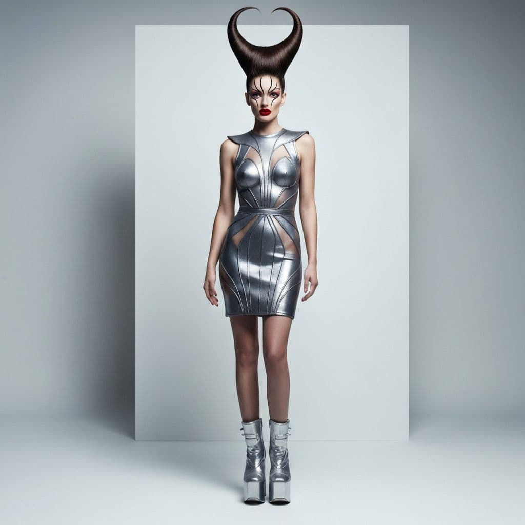 Futuristic character with bold styling